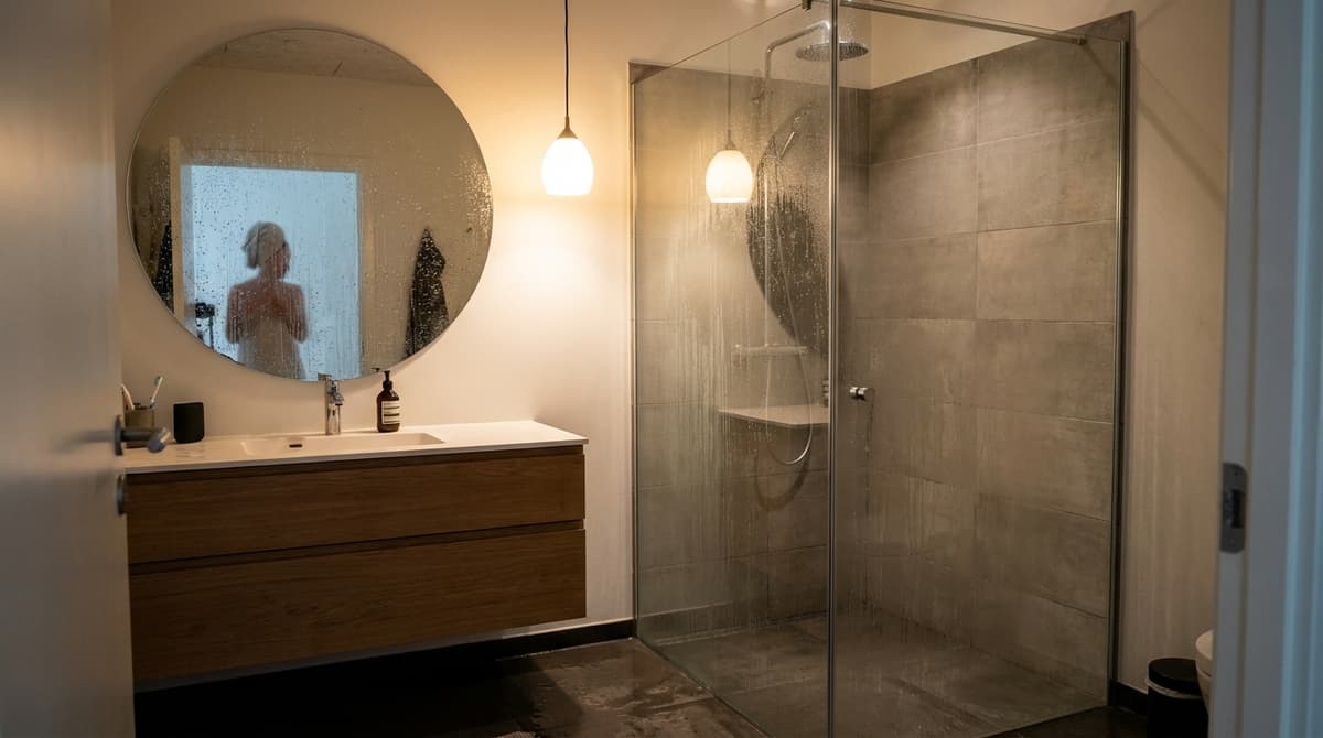 Badeværelse-fugt løses med ventilation — Harlev